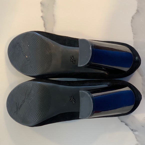 Kenneth Cole New York Suede Black Chunky Heels - Picture 6 of 10